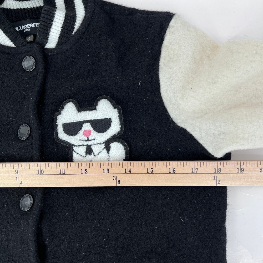 Karl Lagerfeld Paris Choupette‎ Cat Varsity Jacket Spell Out Size S - Picture 7 of 8
